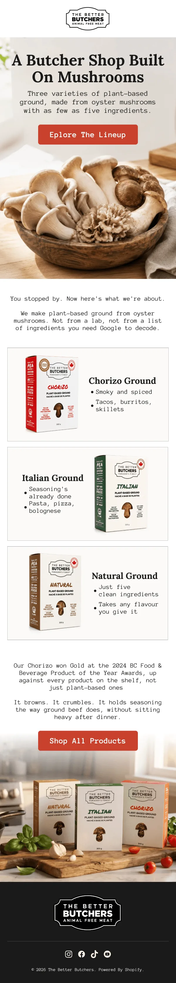 Email design for a client campaign