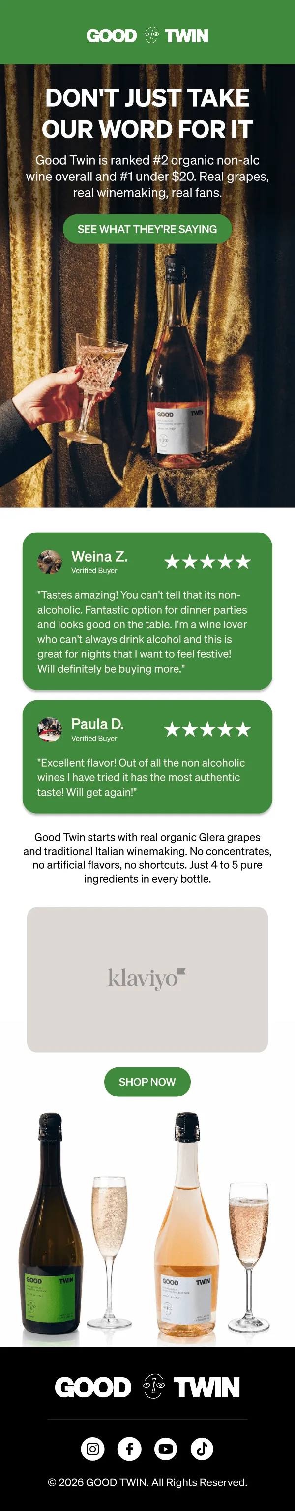 Email design for a client campaign